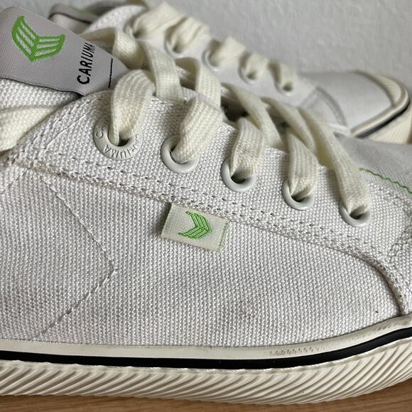 Cariuma off White Canvas Striped Sneakers oca low - Picture 3 of 12
